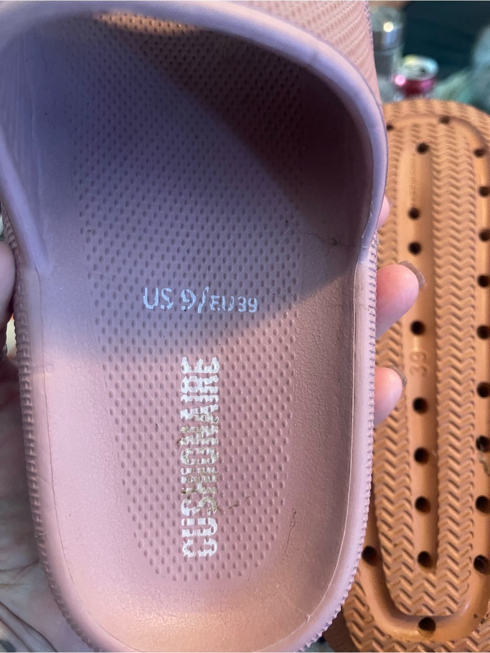 Brand new Cushionaire Slide Sandals in Dusty Pink & Terracottar - Picture 6 of 6
